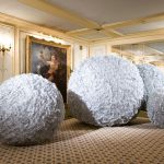 Tumbleweed 2 / Le voile au vent métal, toile et fils aluminium ø 200 cm