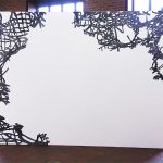 La peau du vent dessin - pierre noire 245 x 322 x 60 cm