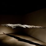 Le linge du vent métal, fils aluminium 430 x ø 30 cm