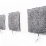 Le sommeil du vent 1 métal, fils aluminium - cuir 65 x 65 x 65 cm - chaque
