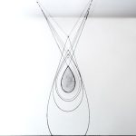 Quelque chose du vent 3 plat, fils d'aluminium - caoutchouc - cuir ø 30 cm