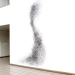 L'envolée du vent 1 dessin - encre 400 x 150 cm