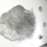 Le nuage du vent métal, fils d'aluminium 145 x 200 x 4 cm