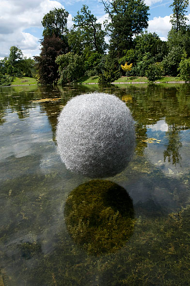 Tumbleweed 1 métal, fils d'aluminium ø 90 cm - Bois de Boulogne, France